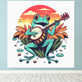 Banjo Kikker Canvas Afdruk (Insitu (Houten vloer))