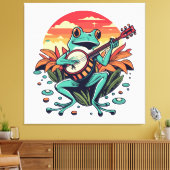 Banjo Kikker Canvas Afdruk (Insitu (Woonkamer))
