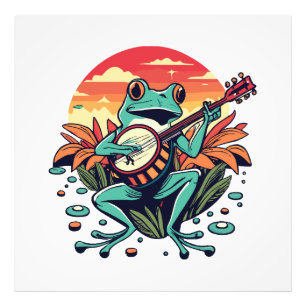 Banjo Kikker Foto Afdruk