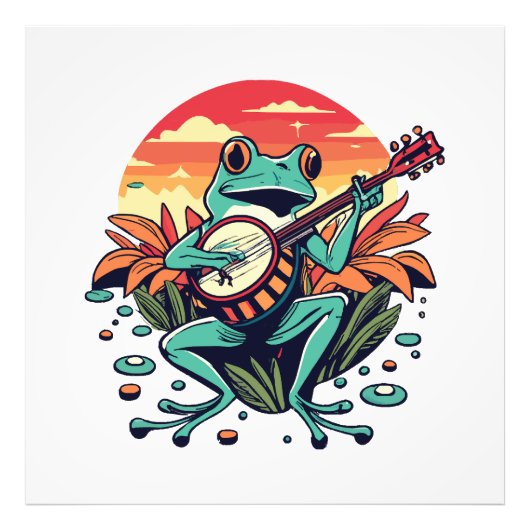 Banjo Kikker Foto Afdruk (Voorkant)