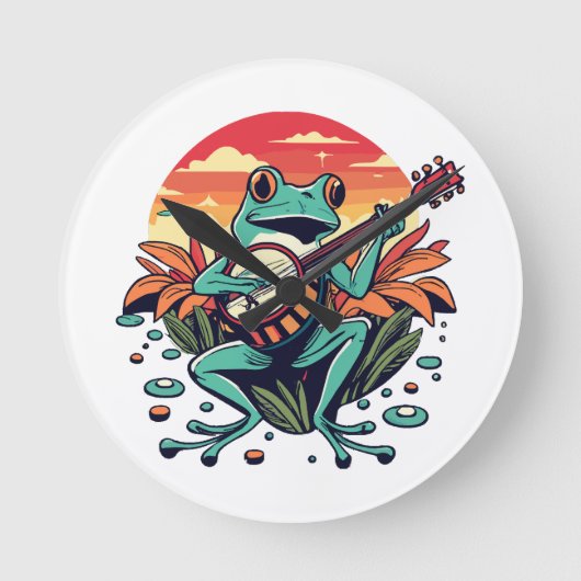 Banjo Kikker Ronde Klok (Voorkant)