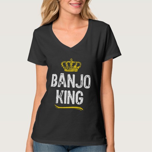 Banjo King Men Boys Player  Cool Banjoist T-shirt (Voorkant)
