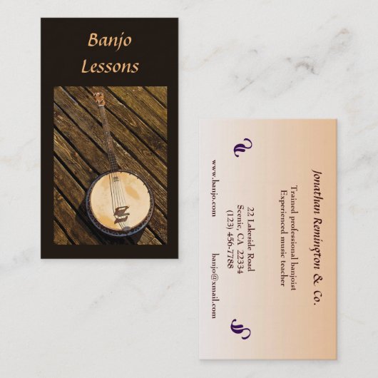 Banjo Lessons Visitekaartje (Voorkant / Achterkant)