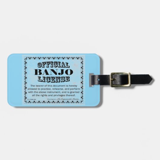 Banjo-licentie Bagagelabel (Voorkant horizontaal)
