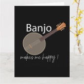 Banjo maakt me blij groet kaart (Gele Bloem)