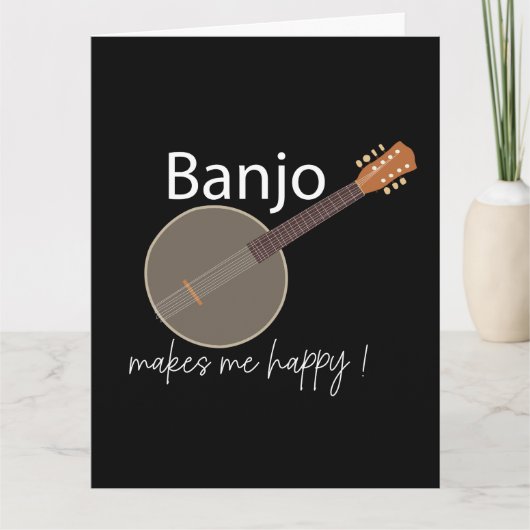Banjo maakt me blij groet kaart (Voorkant)