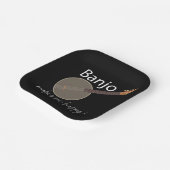 Banjo maakt me blij muzikaal feest papieren bordje (Gebogen)