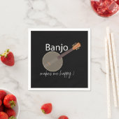 Banjo maakt me blij muzikaal feest servet (Insitu)