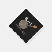 Banjo maakt me blij muzikaal feest servet (Hoek)