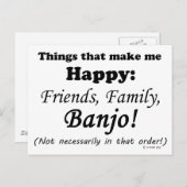 Banjo maakt me gelukkig briefkaart (Voorkant / Achterkant)