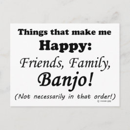 Banjo maakt me gelukkig briefkaart