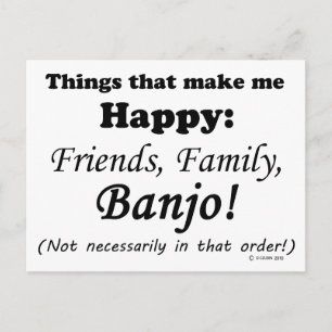 Banjo maakt me gelukkig briefkaart