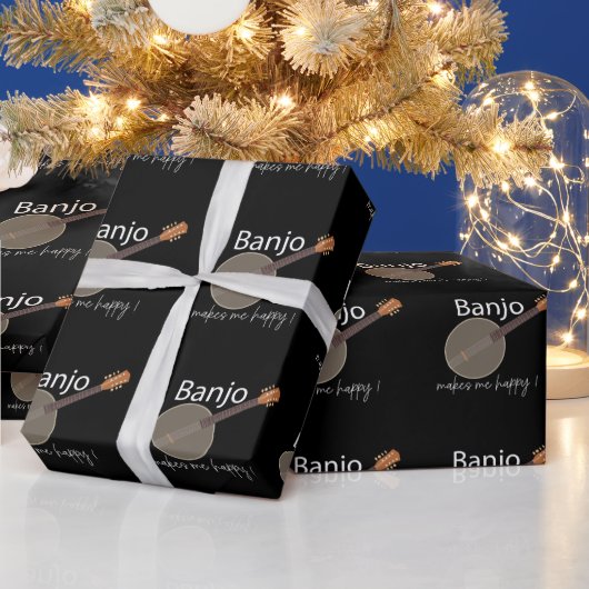 Banjo maakt me gelukkig cadeaupapier (Feestdagen)