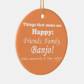 Banjo maakt me gelukkig keramisch ornament (Rechts)