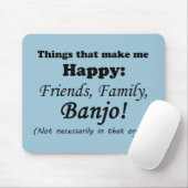 Banjo maakt me gelukkig muismat (Met muis)