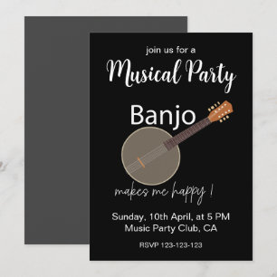 Banjo Maakt Me Gelukkig Muzikale Feest Kaart