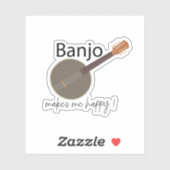 Banjo maakt me gelukkig sticker (Vel)