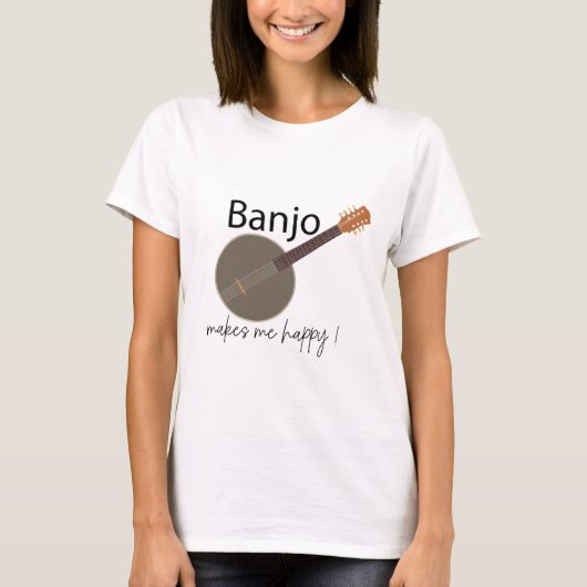 Banjo maakt me gelukkig t-shirt (Voorkant)