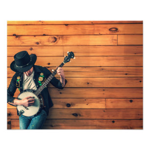 Banjo Man Foto Afdruk
