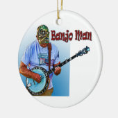 BANJO MAN KERAMISCH ORNAMENT (Links)