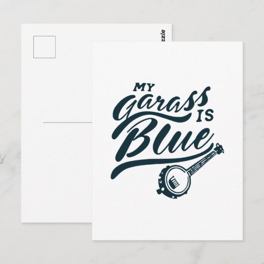 Banjo Mijn glas is blauw Briefkaart (Voorkant / Achterkant)