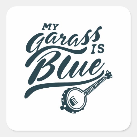 Banjo Mijn glas is blauw Vierkante Sticker (Voorkant)