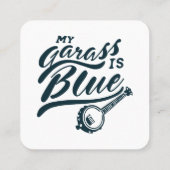 Banjo Mijn glas is blauw Vierkante Visitekaartje (Achterkant)