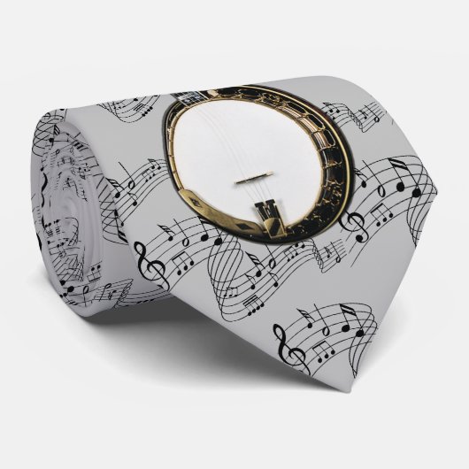 BANJO MULTI-MUZIEKNOTEN STROPDAS (Opgerold)