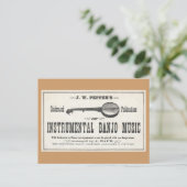 Banjo Music Briefkaart (Staand voorkant)