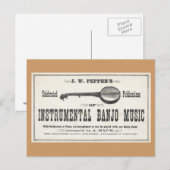 Banjo Music Briefkaart (Voorkant / Achterkant)