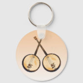 Banjo Music Instruments Sleutelhanger (Voorkant)