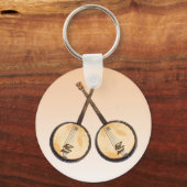 Banjo Music Instruments Sleutelhanger (Voorkant)