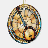 Banjo Music Keramisch Ornament (Links)