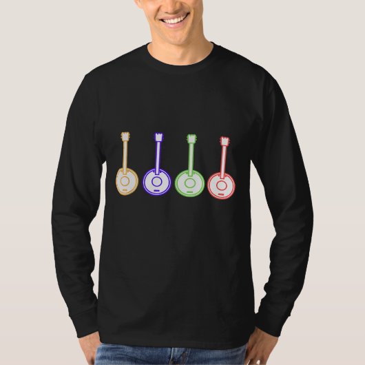 Banjo Music Player Retro  T-shirt (Voorkant)