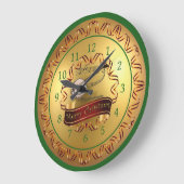 Banjo ~ Musical Scroll ~ "Merry Christmas" Grote Klok (Hoek)