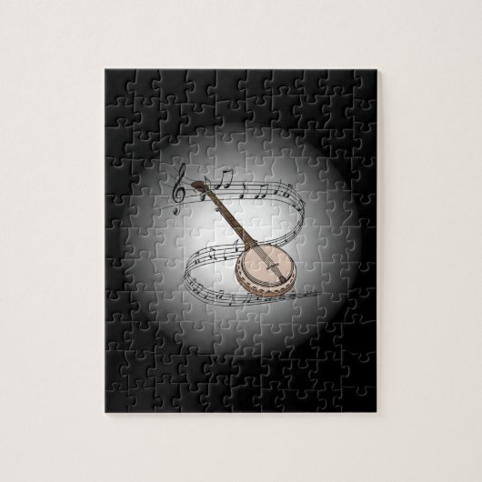 Banjo ~ Musical Wereldbol ~ Musical Instrument ~ Legpuzzel (Verticaal)