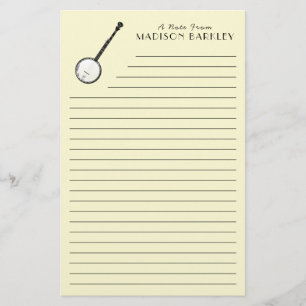 Banjo Musician Music Teacher Briefpapier