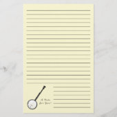 Banjo Musician Music Teacher Briefpapier (Achterkant)