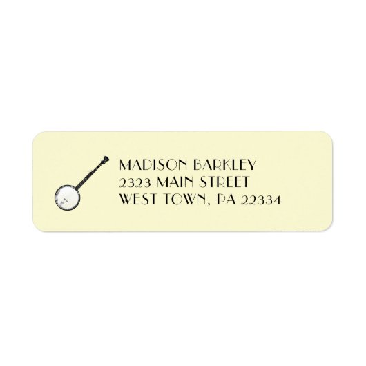 Banjo Musician Music Teacher Etiket (Voorkant)