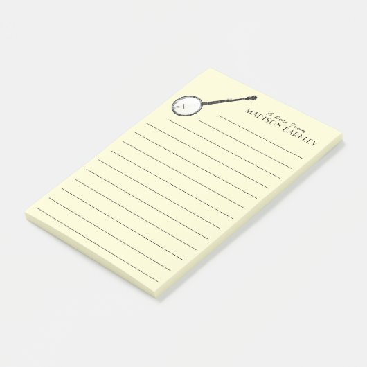 Banjo Musician Music Teacher Post-it® Notes (Schuin)