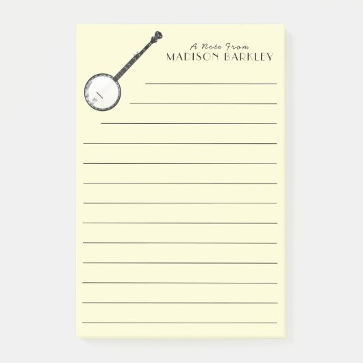 Banjo Musician Music Teacher Post-it® Notes (Voorkant)