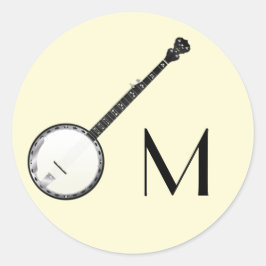 Banjo Musician Music Teacher Ronde Sticker