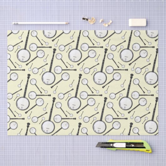 Banjo Musician Music Teacher Tissuepapier (Craft)