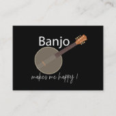 Banjo Musician Music Teacher Visitekaartje (Voorkant)