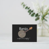 Banjo Musician Music Teacher Visitekaartje (Staand voorkant)