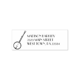 Banjo Musician Music Teacher Zelfinktende Stempel