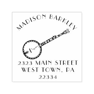Banjo Musician Music Teacher Zelfinktende Stempel