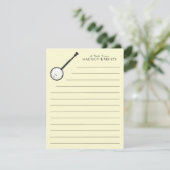 Banjo Musician Muziek Bedankkaart (Staand voorkant)