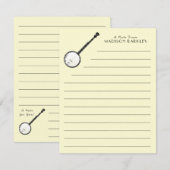 Banjo Musician Muziek Bedankkaart (Voorkant / Achterkant)