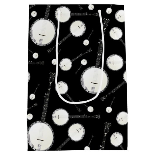 Banjo Musician Muziek Medium Cadeauzakje (Achterkant)